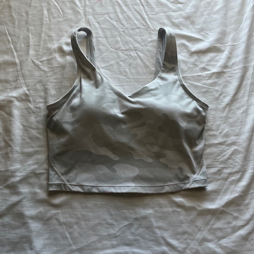 grey camo sports bra